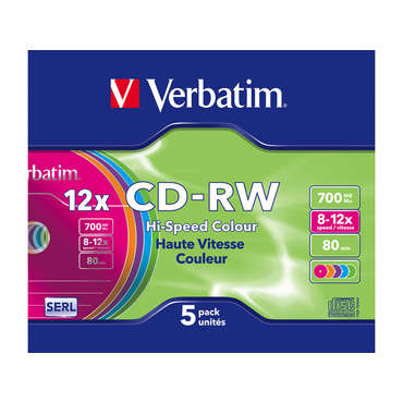 Pack 5 CD-RW VERBATIM 043167 pour 9
