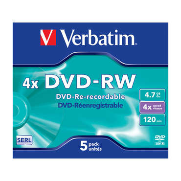 Pack 5 DVD-RW VERBATIM 043285 pour 16