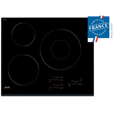 Table de cuisson  induction 3 foyers coloris noir SAUTER STI864B pour 649