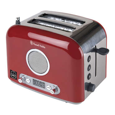 Grille-pain radio 2 fentes coloris rouge RUSSELL HOBBS 15141- pour 45