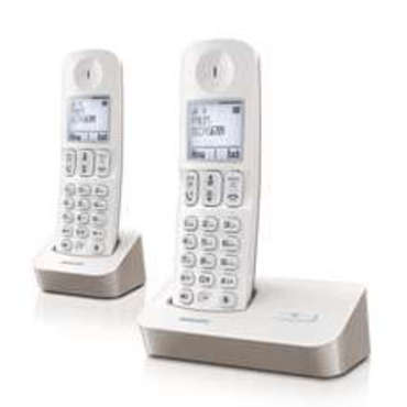 Tlphones fixe DUO PHILIPS D400 Duo Taupe pour 50
