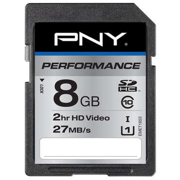 Carte SD 8GB PNY SD8G10PER-EF pour 8