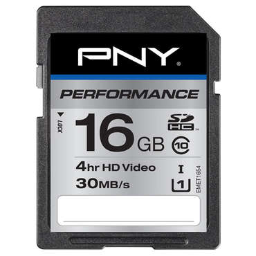 Carte SD 16GB PNY SD16G10PER-EF pour 12