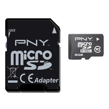 Carte micro SD 8GB PNY SDU8G10AND-EF pour 8