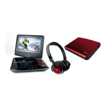 Lecteur DVD rotatif portable 7 pouces D-JIX PVS 705-79C ROUGE pour 60